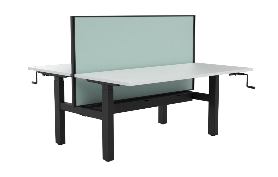 Agile Winder Height Adj Desk Double Sided with Studio 50 Screen